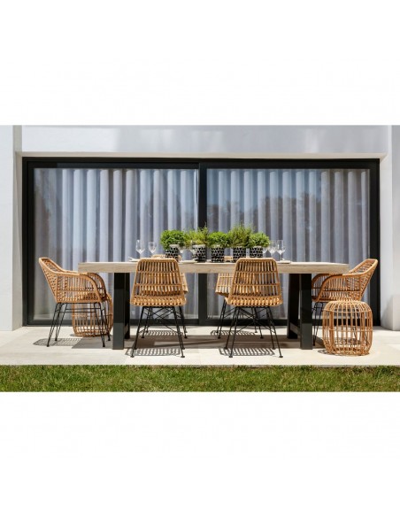 Sillón ratán sintético pata negra Sillón ratán sintético pata negra