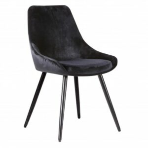 Silla terciopelo negro