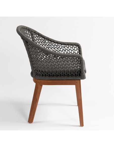Sillón de teca y cuerda Sillón de teca y cuerda