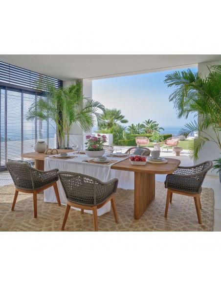 Sillón de teca y cuerda Sillón de teca y cuerda