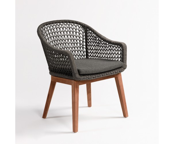 Sillón de teca y cuerda Sillón de teca y cuerda