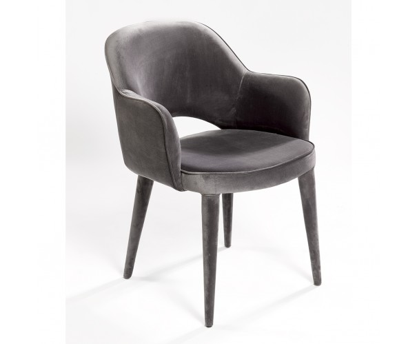 Sillón terciopelo gris Sillón terciopelo gris