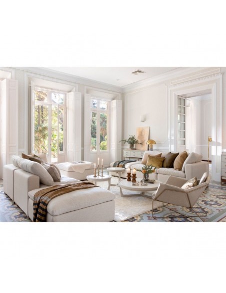 Sofá modular de lino Sofá modular de lino