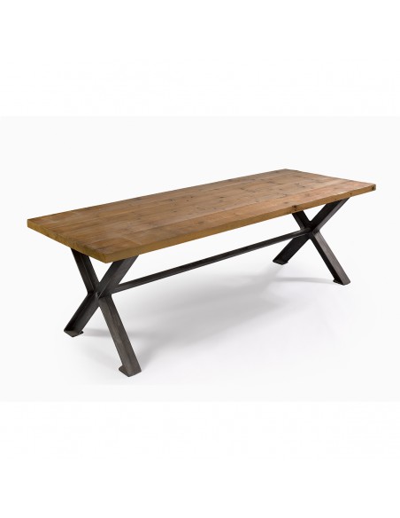 Mesa de madera y acero Mesa de madera y acero