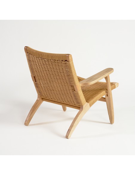 Sillon de madera natural y fibra natural Sillon de madera natural y fibra natural