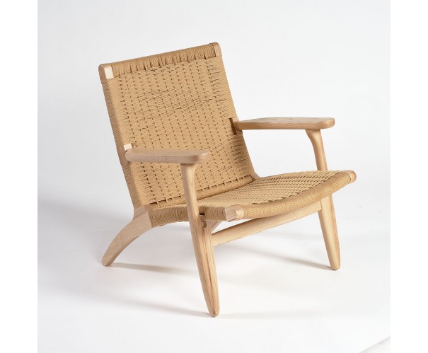 Sillon de madera natural y fibra natural Sillon de madera natural y fibra natural