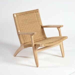 Sillon de madera natural y fibra natural