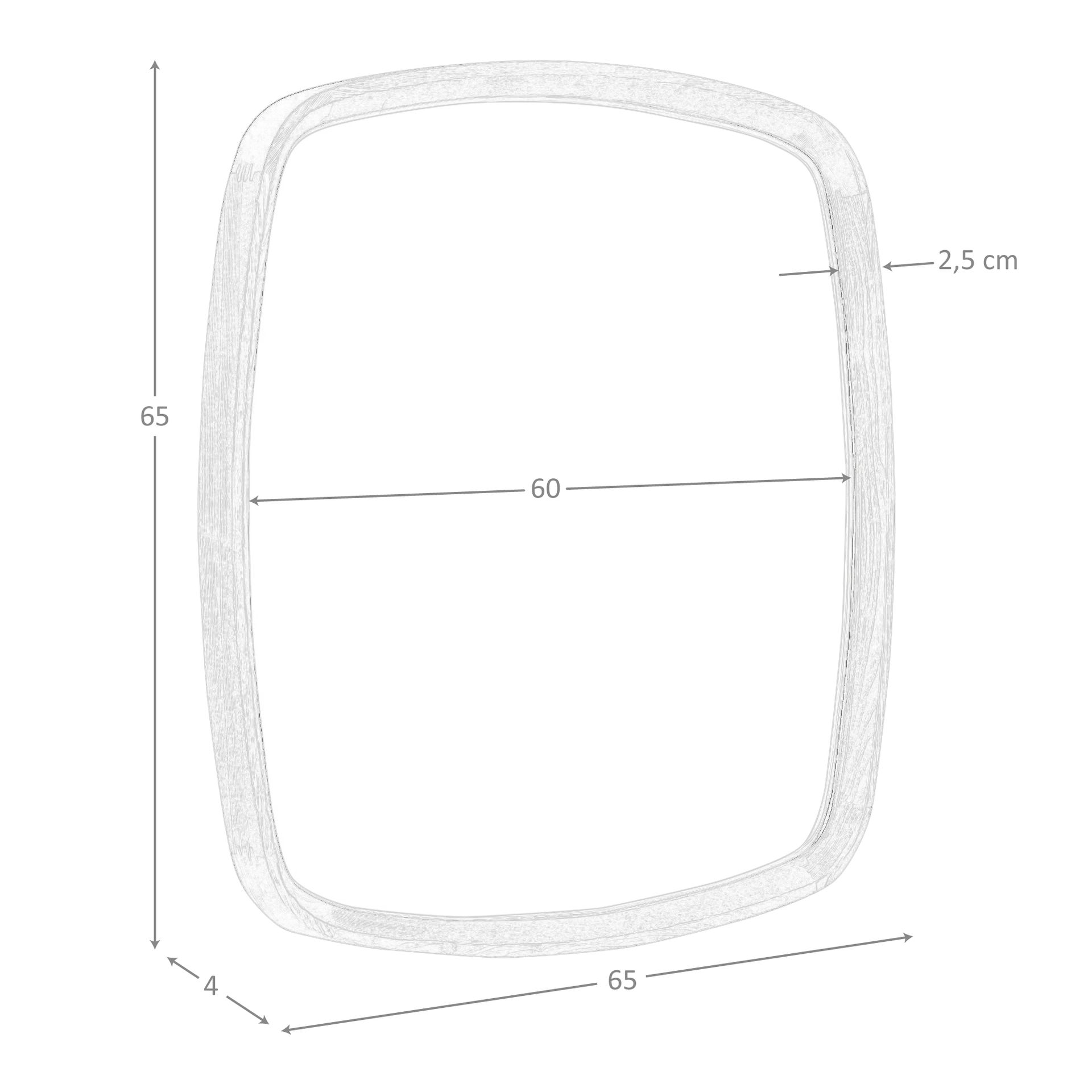 Espejo pared cuadrado nogal Espejo pared cuadrado nogal - Imagen 9