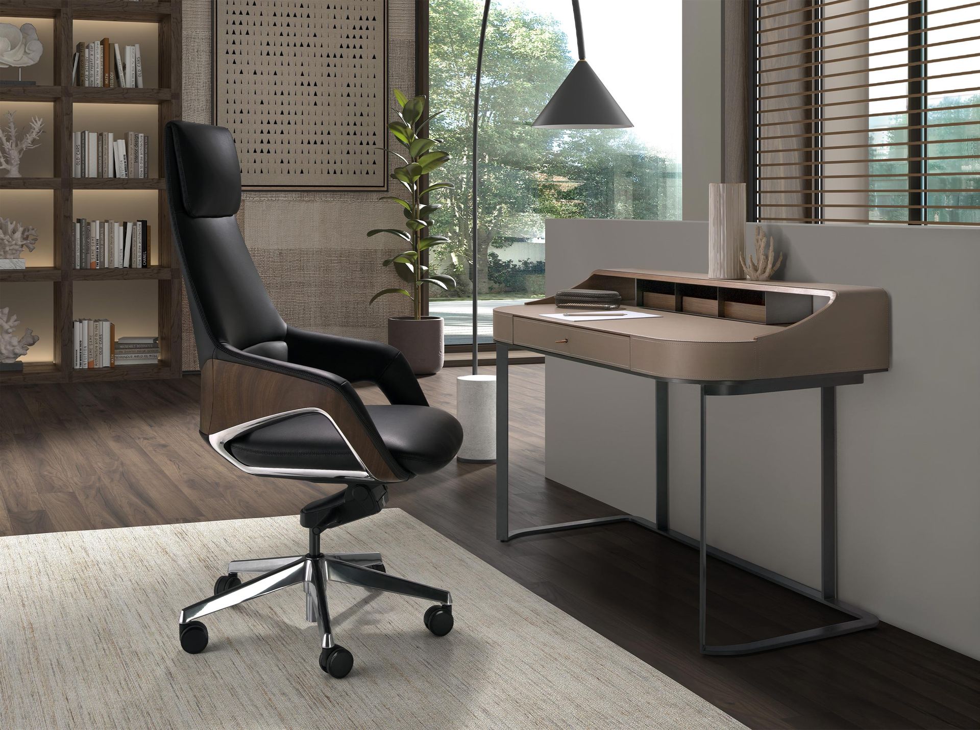 Silla oficina giratoria polipiel negro Silla oficina giratoria polipiel negro - Imagen 4