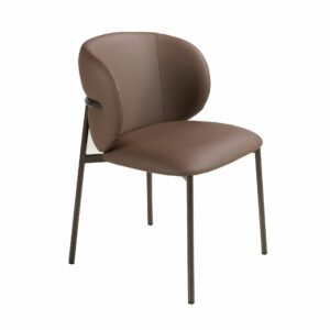 Silla polipiel marrón oscuro