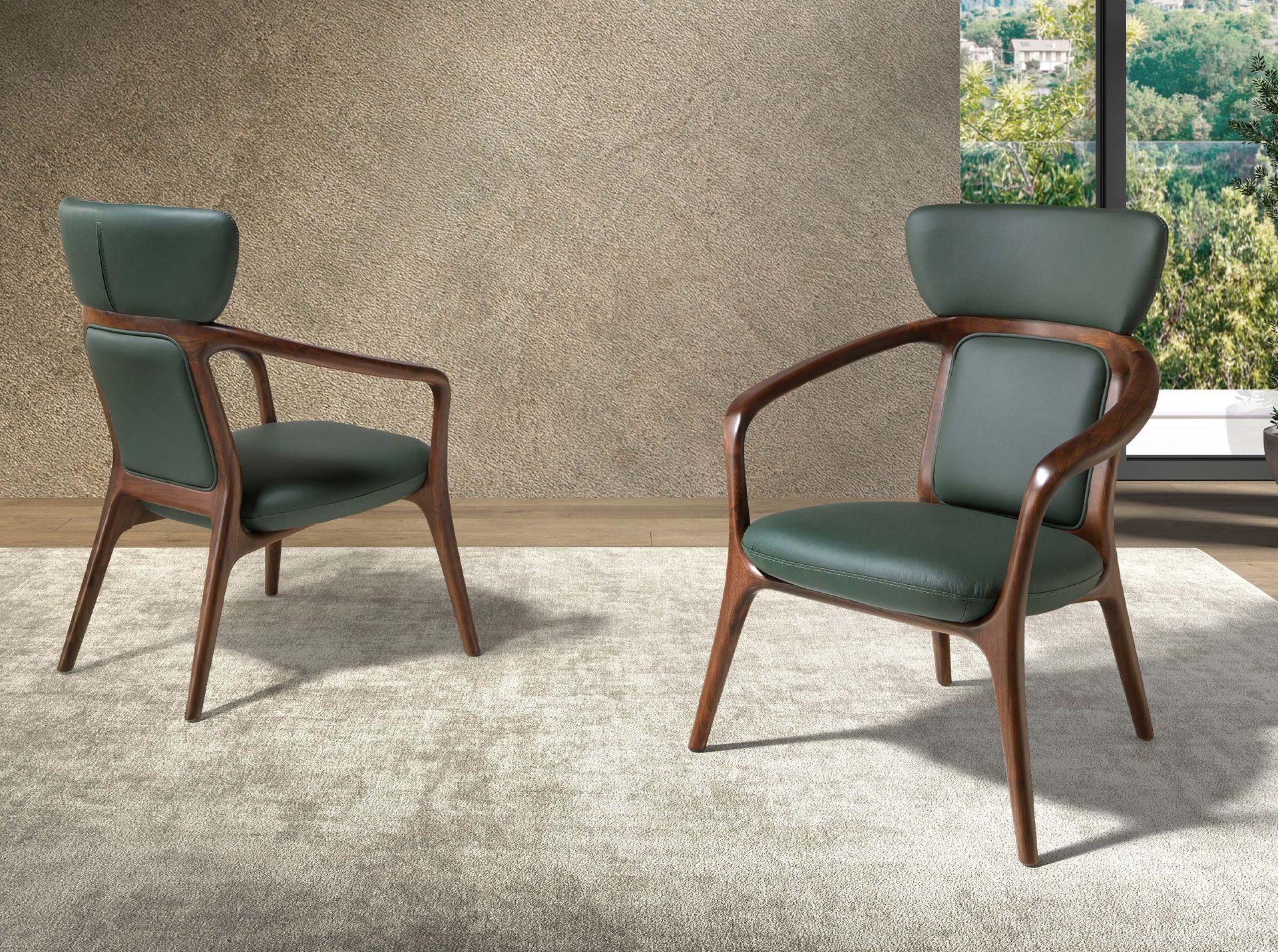 Sillón polipiel verde oscuro Sillón polipiel verde oscuro - Imagen 3