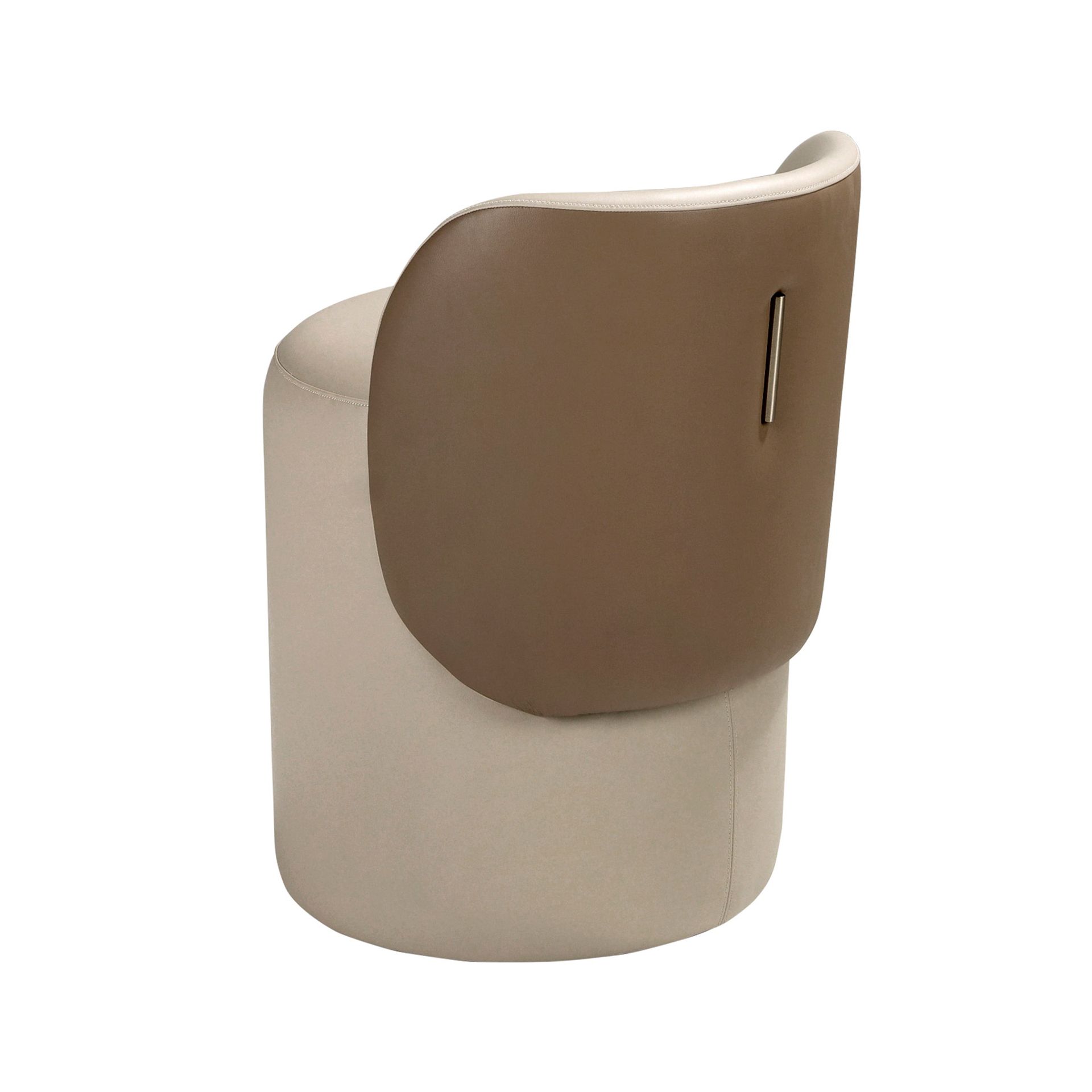 Puff polipiel visón y marrón Puff polipiel visón y marrón - Imagen 6