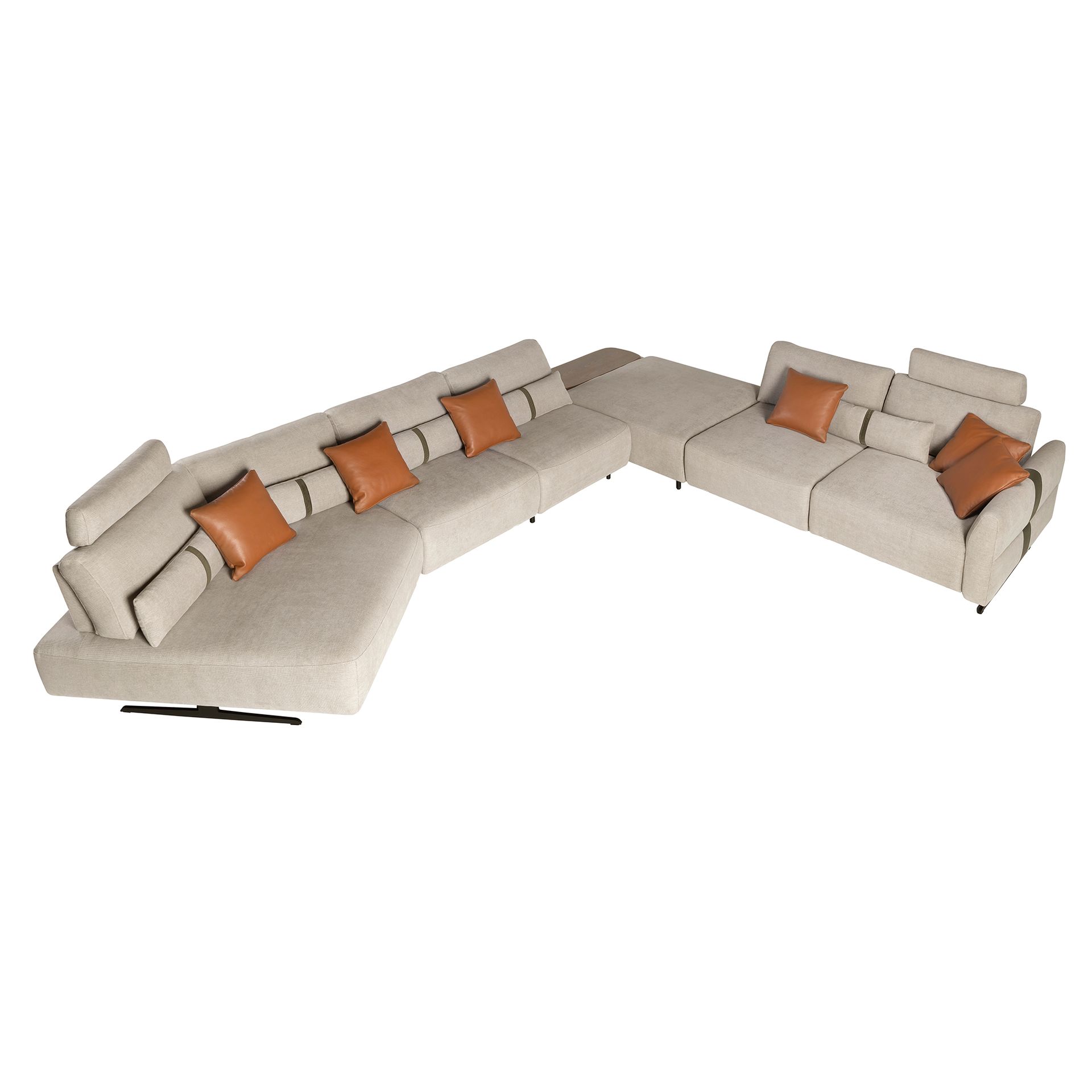 Sofá chaise longue relax modular derecho tela arena Sofá chaise longue relax modular derecho tela arena - Imagen 6