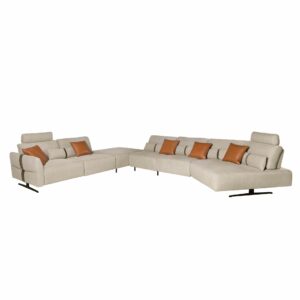Sofá chaise longue relax modular izquierdo tela arena