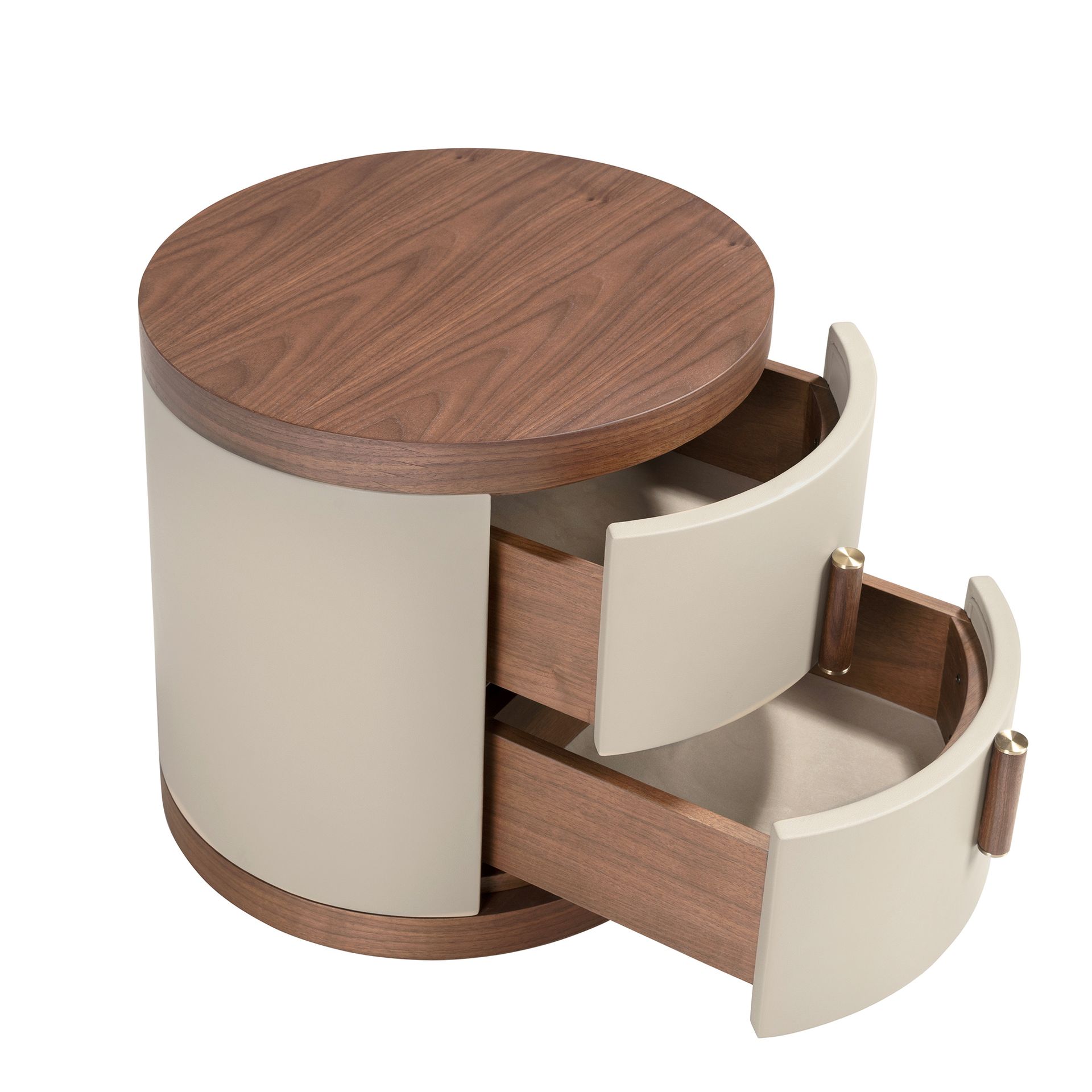 Mesita de noche polipiel y nogal Mesita de noche polipiel y nogal - Imagen 6