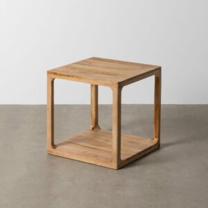 MESA AUXILIAR NATURAL MADERA DE MANGO 50 X 50 X 50 CM MESA AUXILIAR NATURAL MADERA DE MANGO 50 X 50 X 50 CM