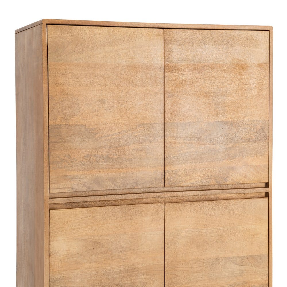 ARMARIO NATURAL MADERA DE MANGO SALÓN 90 X 45 X 145 CM ARMARIO NATURAL MADERA DE MANGO SALÓN 90 X 45 X 145 CM - Imagen 3