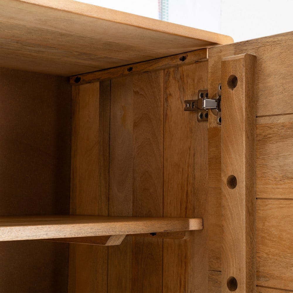 ARMARIO NATURAL MADERA DE MANGO SALÓN 90 X 45 X 145 CM ARMARIO NATURAL MADERA DE MANGO SALÓN 90 X 45 X 145 CM - Imagen 4