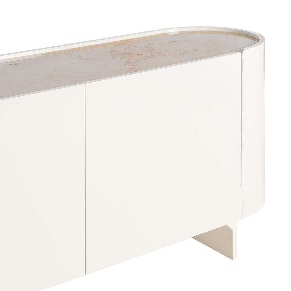 APARADOR LACADO CREMA MÁRMOL-DM SALÓN 160 X 45 X 75 CM APARADOR LACADO CREMA MÁRMOL-DM SALÓN 160 X 45 X 75 CM - Imagen 3