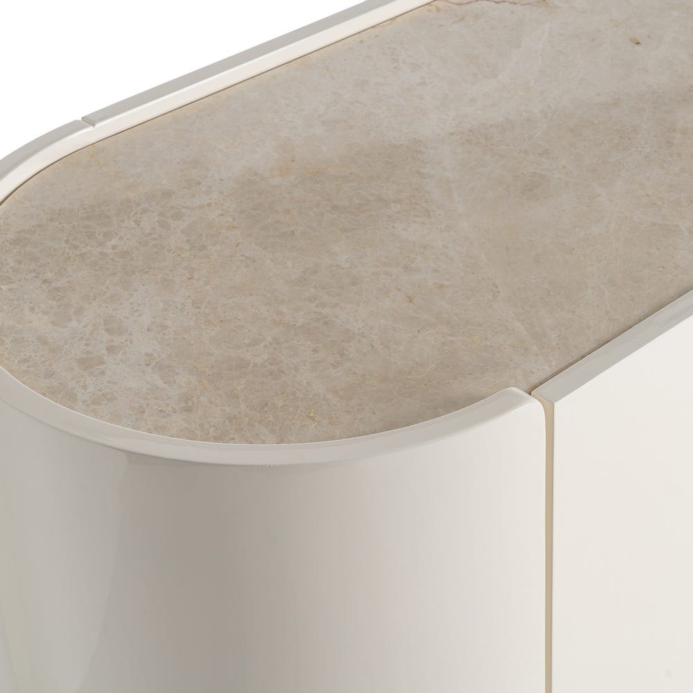 APARADOR LACADO CREMA MÁRMOL-DM SALÓN 160 X 45 X 75 CM APARADOR LACADO CREMA MÁRMOL-DM SALÓN 160 X 45 X 75 CM - Imagen 4
