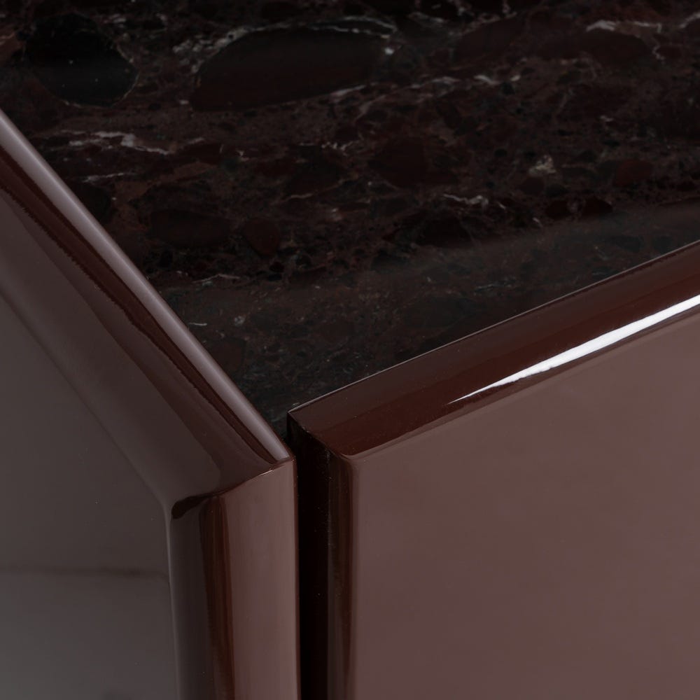 APARADOR LACADO GRANATE MÁRMOL-DM SALÓN 163 X 45 X 75 CM APARADOR LACADO GRANATE MÁRMOL-DM SALÓN 163 X 45 X 75 CM - Imagen 4