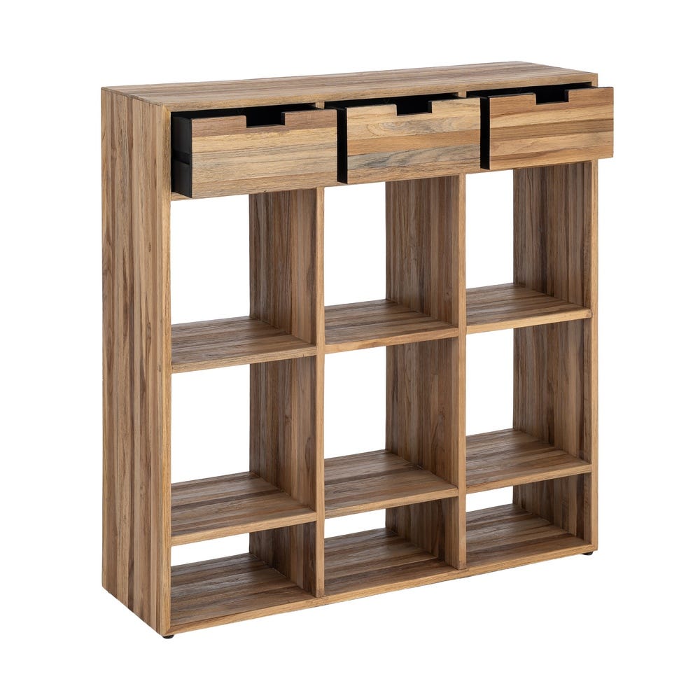 MUEBLE AUXILIAR NATURAL MADERA DE TECA 96 X 30 X 98 CM MUEBLE AUXILIAR NATURAL MADERA DE TECA 96 X 30 X 98 CM - Imagen 2