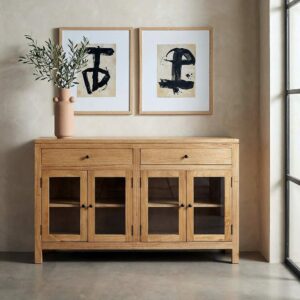 APARADOR NATURAL MADERA MINDI SALÓN 140 X 40 X 89 CM