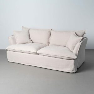 SOFÁ 3 PLAZAS CREMA TEJIDO 221 X 103 X 72 CM SOFÁ 3 PLAZAS CREMA TEJIDO 221 X 103 X 72 CM