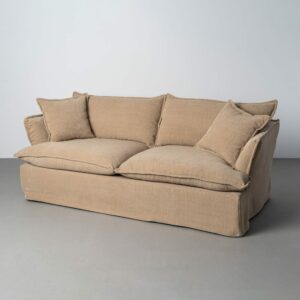 SOFÁ 3 PLAZAS BEIGE OSCURO TEJIDO 221 X 103 X 72 CM SOFÁ 3 PLAZAS BEIGE OSCURO TEJIDO 221 X 103 X 72 CM