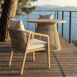 SILLA ACERO-RATTÁN PE EXTERIOR 54 X 61 X 78 CM SILLA ACERO-RATTÁN PE EXTERIOR 54 X 61 X 78 CM