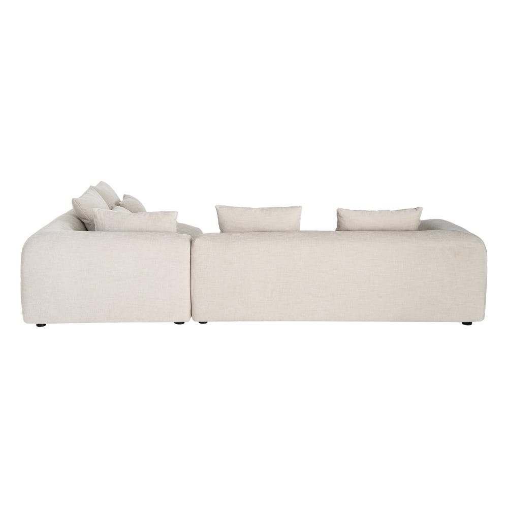 SOFÁ CHAISE LONGUE DERECHA CREMA TEJIDO 307 X 202 X 81 CM SOFÁ CHAISE LONGUE DERECHA CREMA TEJIDO 307 X 202 X 81 CM - Imagen 3