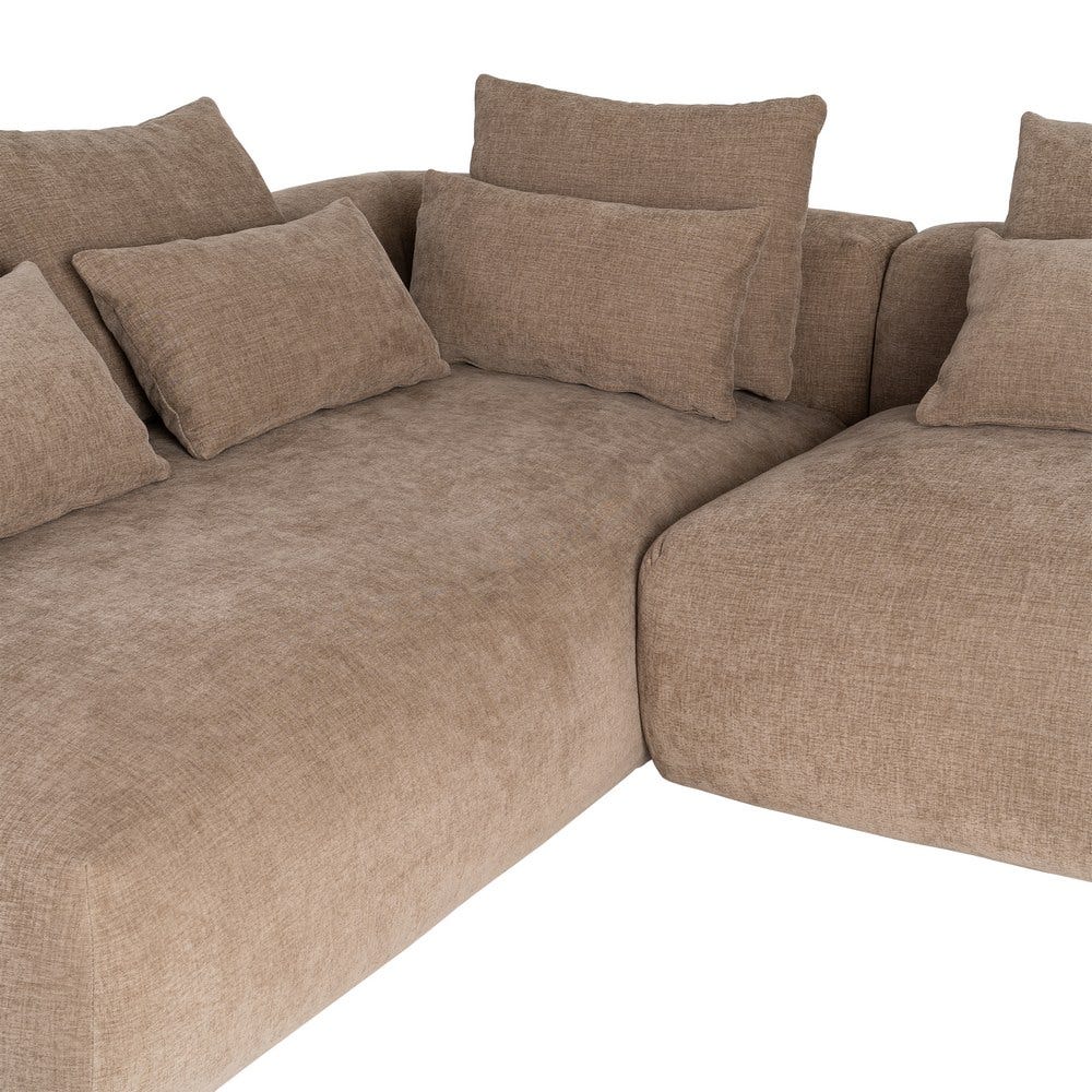 SOFÁ CHAISE LONGUE IZQUIERDA BEIGE 307 X 202 X 81 CM SOFÁ CHAISE LONGUE IZQUIERDA BEIGE 307 X 202 X 81 CM - Imagen 3
