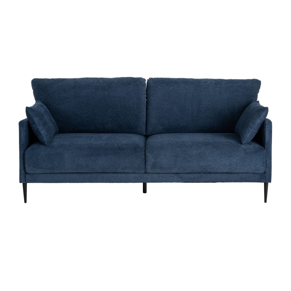 SOFÁ AZUL TEJIDO SALÓN 191 X 80 X 88 CM SOFÁ AZUL TEJIDO SALÓN 191 X 80 X 88 CM - Imagen 2