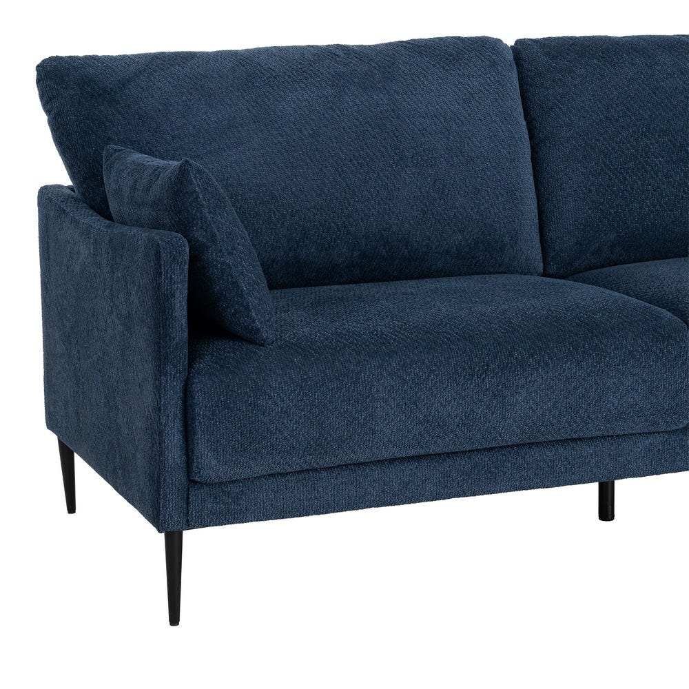 SOFÁ AZUL TEJIDO SALÓN 191 X 80 X 88 CM SOFÁ AZUL TEJIDO SALÓN 191 X 80 X 88 CM - Imagen 4