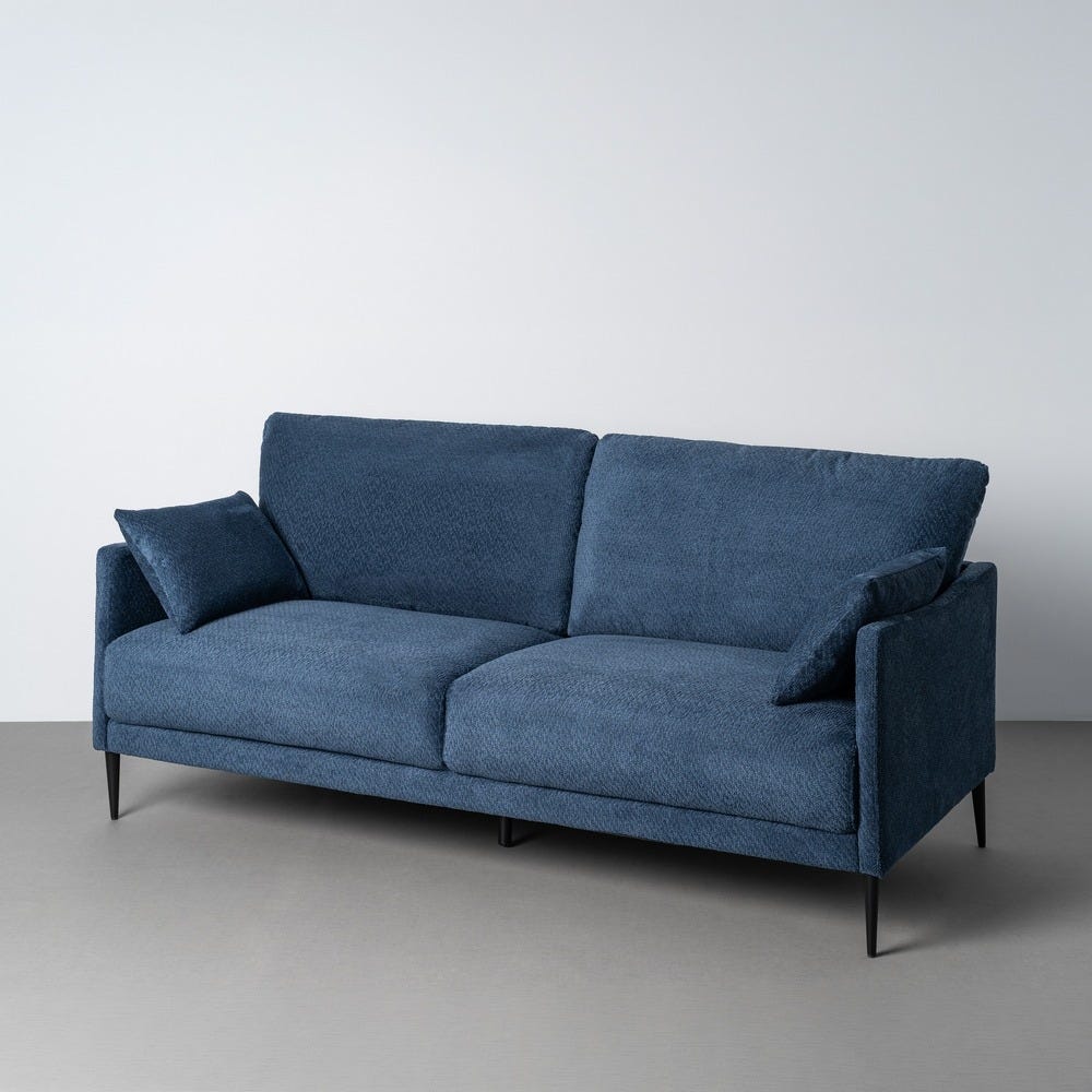 SOFÁ AZUL TEJIDO SALÓN 191 X 80 X 88 CM SOFÁ AZUL TEJIDO SALÓN 191 X 80 X 88 CM