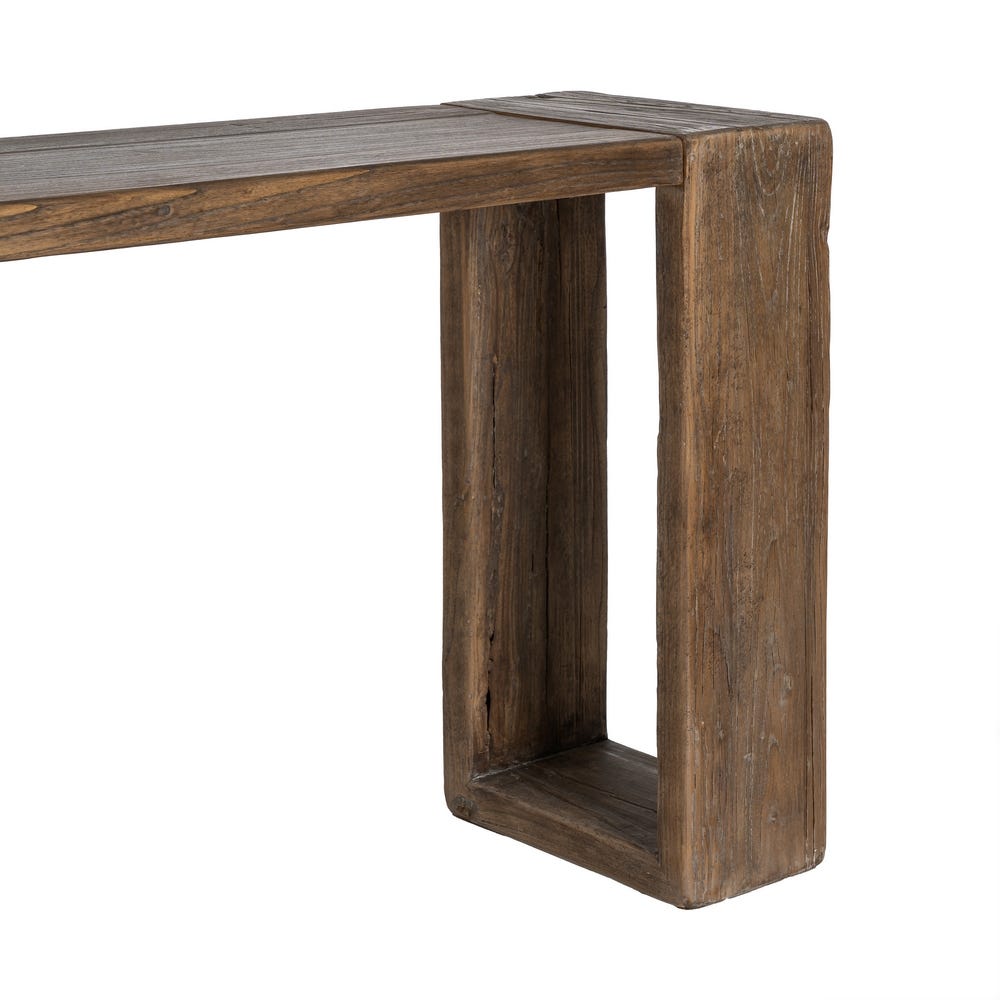CONSOLA MADERA DE OLMO ENTRADA 178 X 38 X 76 CM CONSOLA MADERA DE OLMO ENTRADA 178 X 38 X 76 CM - Imagen 2
