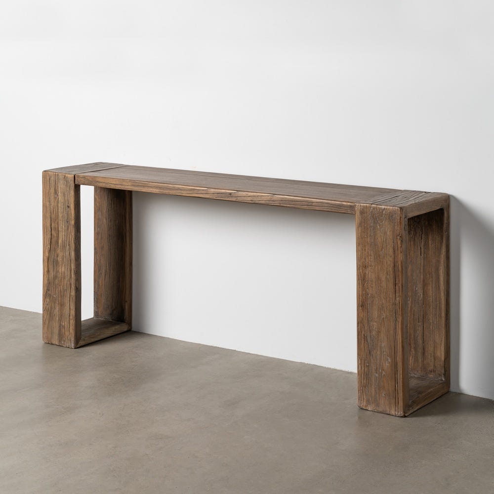 CONSOLA MADERA DE OLMO ENTRADA 178 X 38 X 76 CM CONSOLA MADERA DE OLMO ENTRADA 178 X 38 X 76 CM