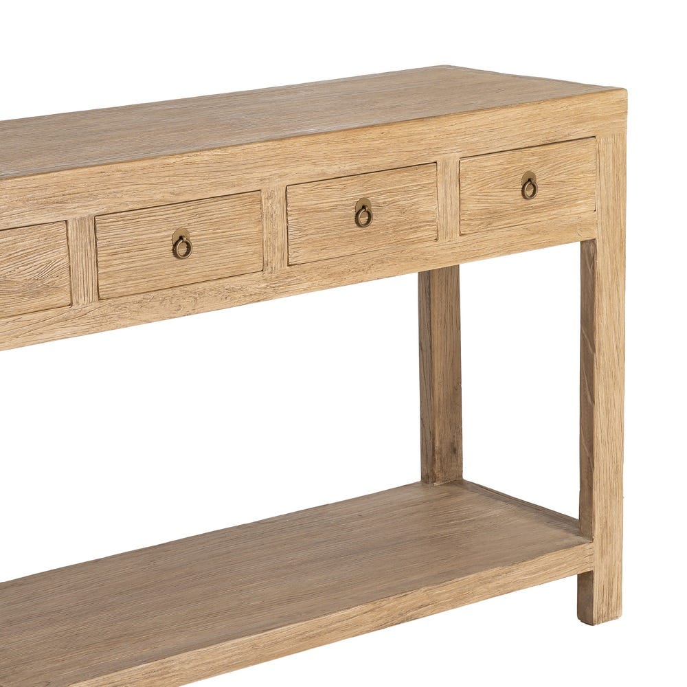 CONSOLA MADERA DE OLMO ENTRADA 240 X 45 X 90 CM CONSOLA MADERA DE OLMO ENTRADA 240 X 45 X 90 CM - Imagen 2