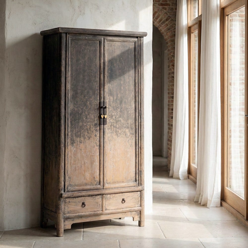 ARMARIO MADERA DE PINO DORMITORIO 100 X 45 X 190 CM ARMARIO MADERA DE PINO DORMITORIO 100 X 45 X 190 CM