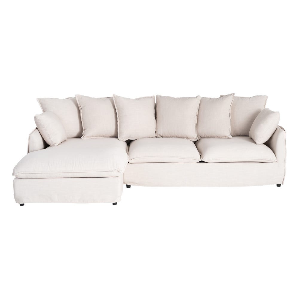 SOFÁ CHAISE LONGUE BEIGE DM-TEJIDO SALÓN 254 X 158 X 84 CM SOFÁ CHAISE LONGUE BEIGE DM-TEJIDO SALÓN 254 X 158 X 84 CM - Imagen 2