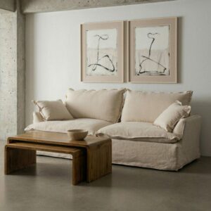 SOFÁ 3 PLAZAS BEIGE MADERA / TEJIDO 230 X 109 X 90 CM SOFÁ 3 PLAZAS BEIGE MADERA / TEJIDO 230 X 109 X 90 CM