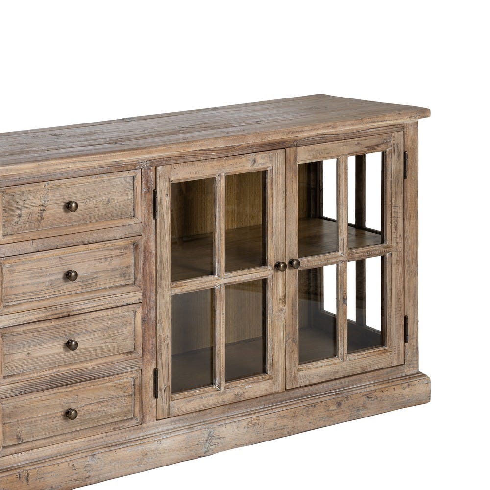 APARADOR MADERA DE PINO SALÓN 220 X 45 X 80 CM APARADOR MADERA DE PINO SALÓN 220 X 45 X 80 CM - Imagen 2