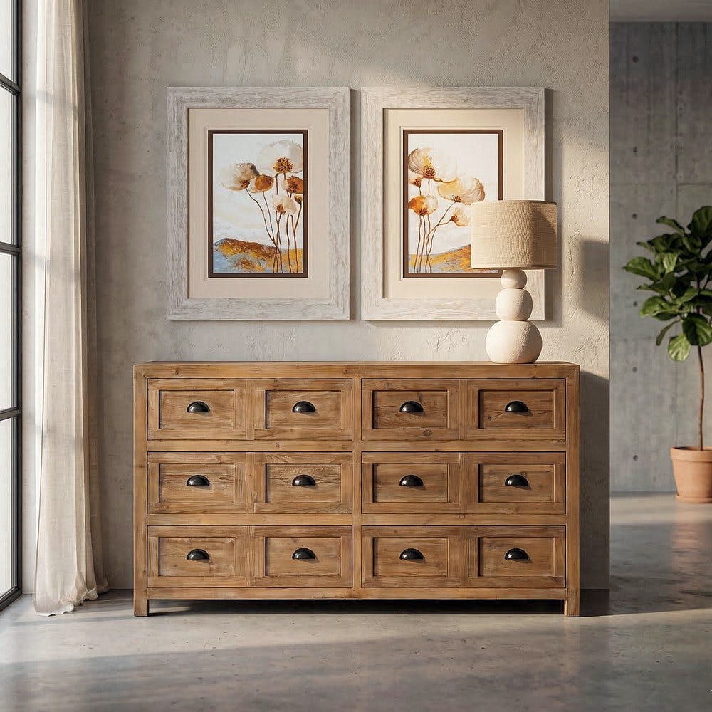 CÓMODA MADERA RECICLADA SALÓN 160 X 40 X 90 CM CÓMODA MADERA RECICLADA SALÓN 160 X 40 X 90 CM
