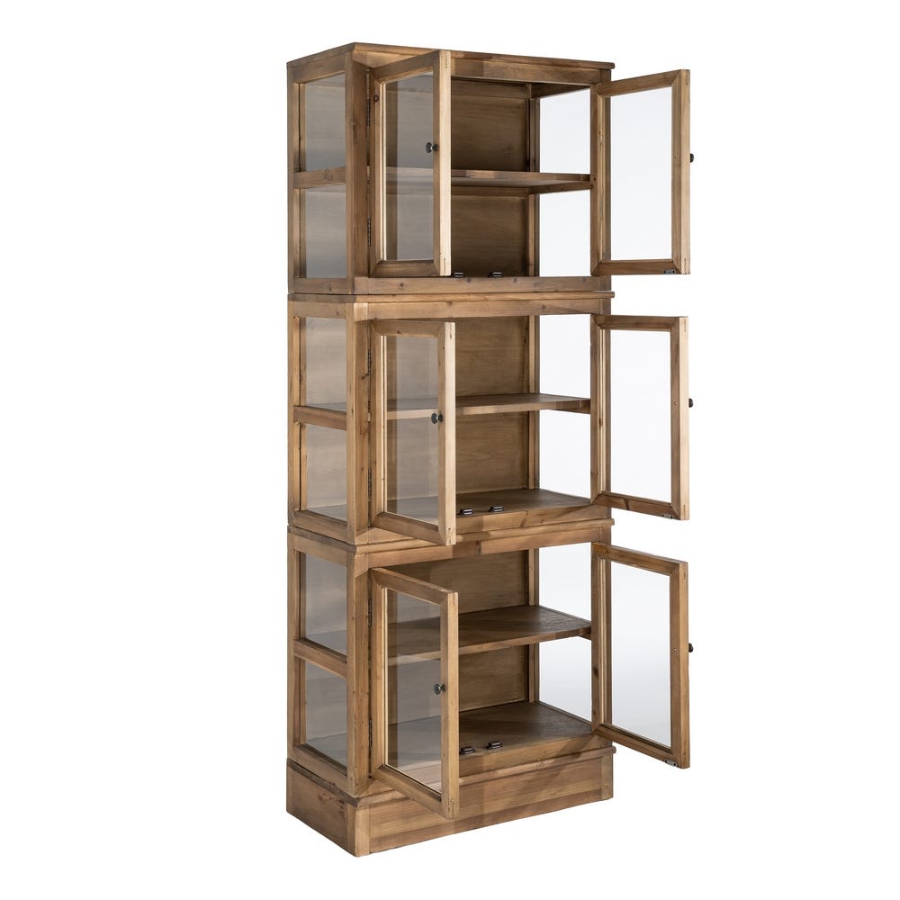 VITRINA MADERA RECICLADA SALÓN 80 X 40 X 201,50 CM VITRINA MADERA RECICLADA SALÓN 80 X 40 X 201,50 CM - Imagen 2