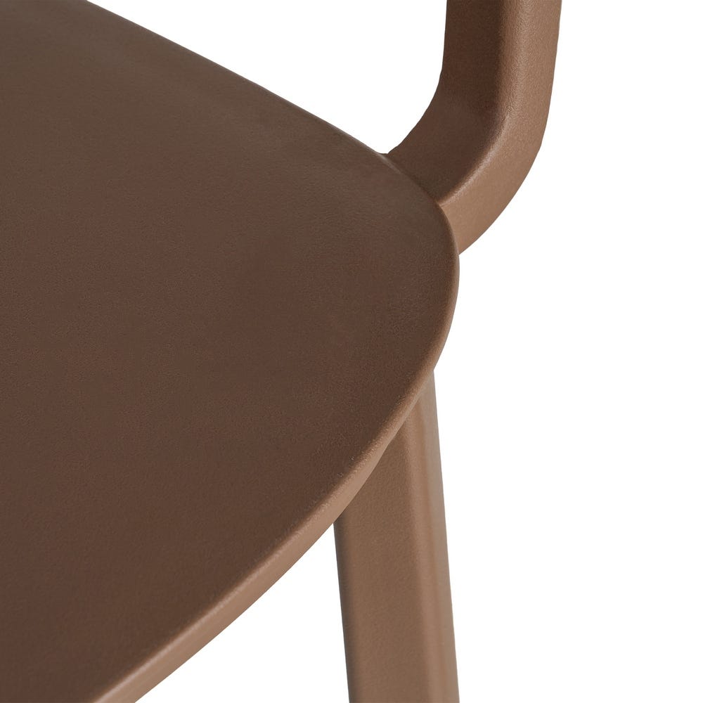 SILLA APILABLE MARRÓN PP CONTRACT 51,50 X 51 X 80 CM SILLA APILABLE MARRÓN PP CONTRACT 51,50 X 51 X 80 CM - Imagen 5