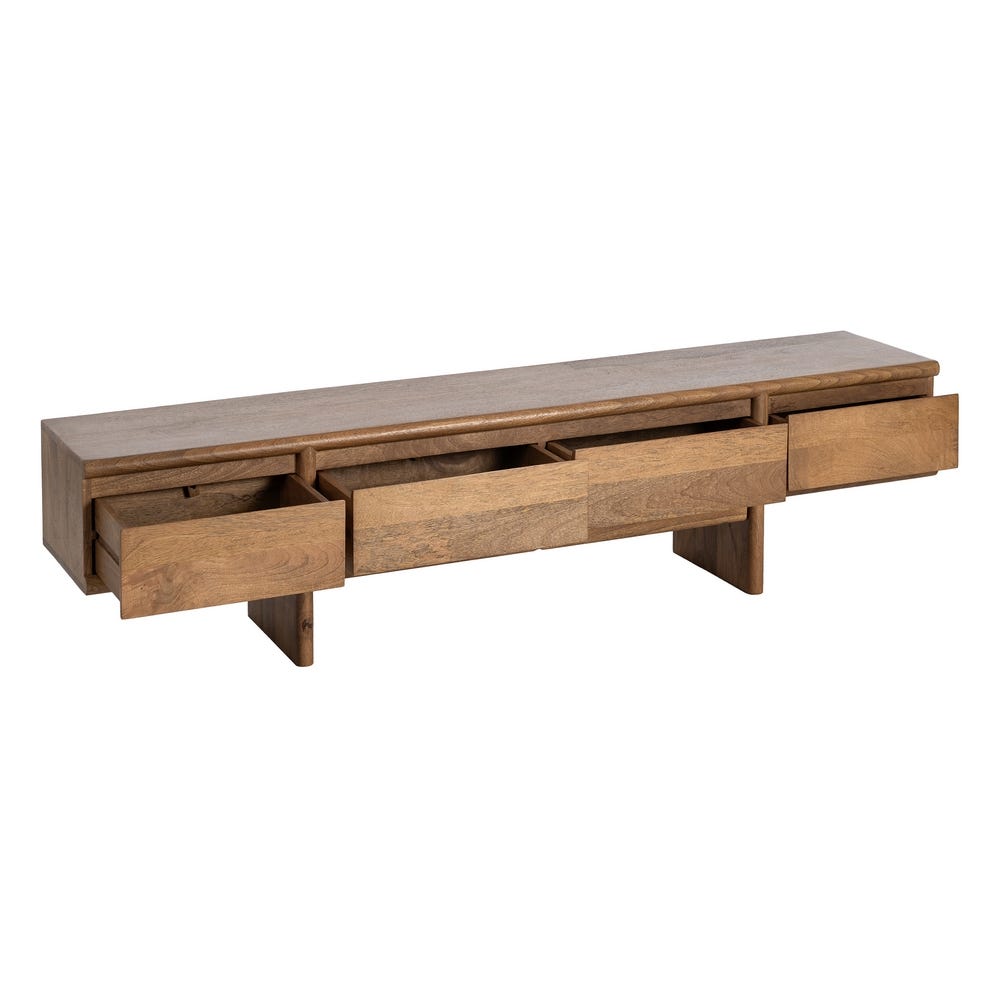 MUEBLE TV MADERA DE MANGO SALÓN 180 X 40 X 45 CM MUEBLE TV MADERA DE MANGO SALÓN 180 X 40 X 45 CM - Imagen 2