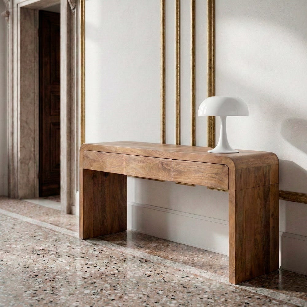 CONSOLA MADERA DE MANGO SALÓN 153 X 45 X 76 CM CONSOLA MADERA DE MANGO SALÓN 153 X 45 X 76 CM