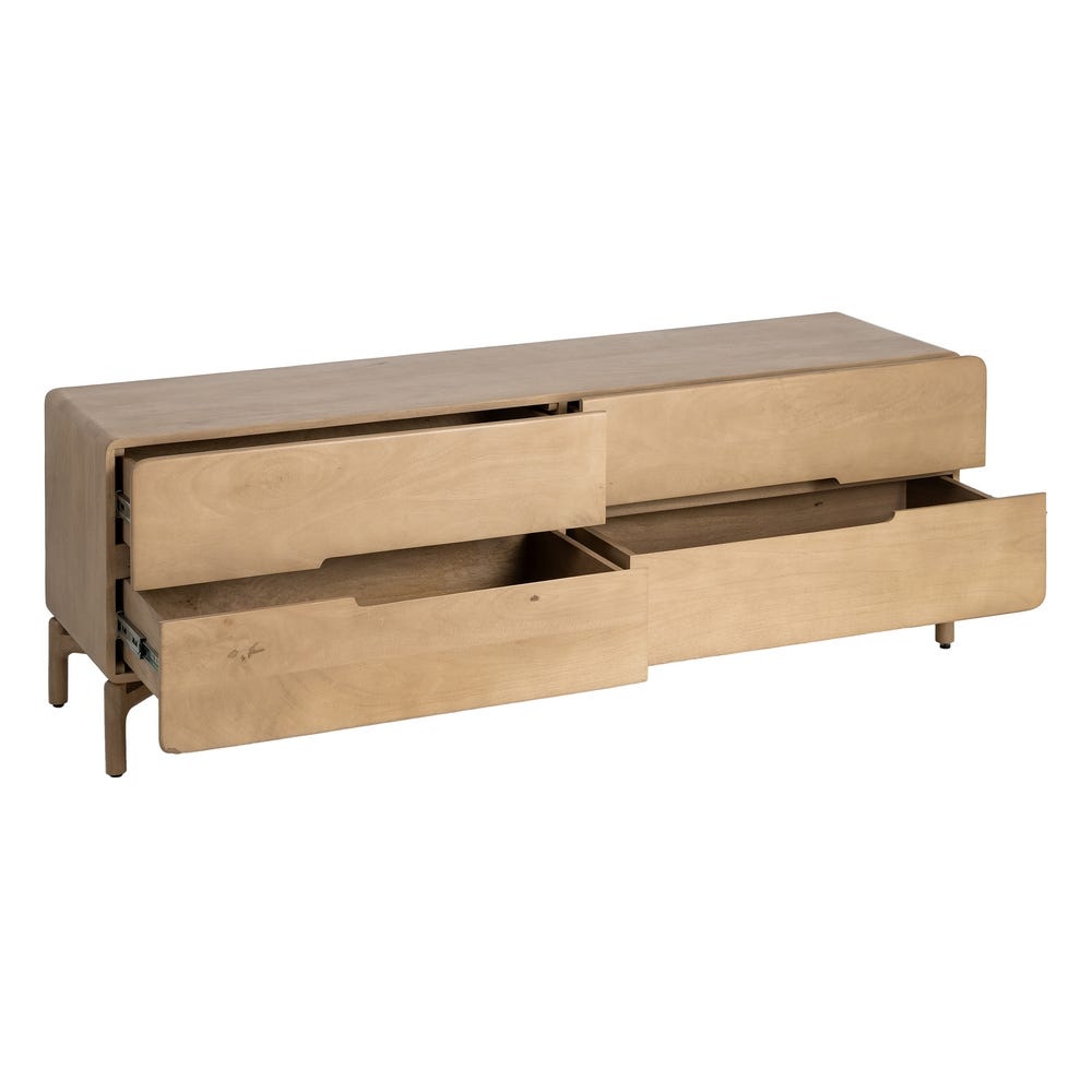MUEBLE TV MADERA DE MANGO SALÓN 160 X 45 X 46 CM MUEBLE TV MADERA DE MANGO SALÓN 160 X 45 X 46 CM - Imagen 2