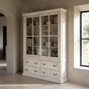 ALACENA BLANCO ROZADO MADERA DE PINO 180 X 44 X 240 CM