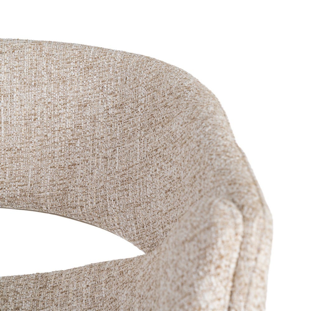SILLA BRAZOS BEIGE TEJIDO-METAL 59 X 61 X 82 CM SILLA BRAZOS BEIGE TEJIDO-METAL 59 X 61 X 82 CM - Imagen 4